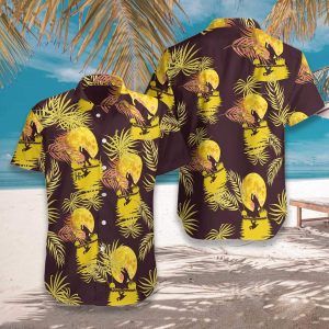 Bigfoot Yellow Moon Hawaiian Shirt- For men and women - Fanshubus