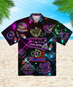 Billiard Club Neon Hawaiian Shirt