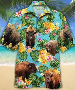 Bison Lovers Pineapple Hawaiian Shirt