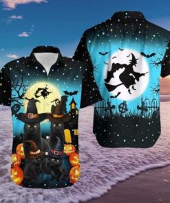 Black Cat Halloween Hawaiian Shirt