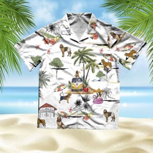 BloodHound Hawaiian Shirt Hawaii Beach Retro - Fanshubus