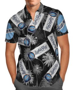 Blue Moon Lightsky All Over Print 3D Hawaiian Shirt- For men and women - Fanshubus