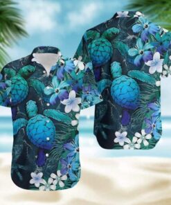 Blue Ocean Turtle Tropical Hawaiian Shirt