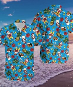 Blue Shirtanta Cla Playing Guitar Pineapple Hawaiian Shirt