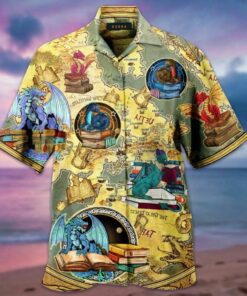 Books Dragon Hawaiian Shirt | Unique Beach Shirt- For men and women - Fanshubus