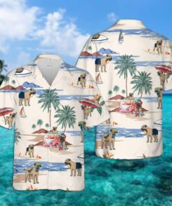 Borde Terrier Summer Beach Hawaiian Shirt - For Men and Women - Fanshubus