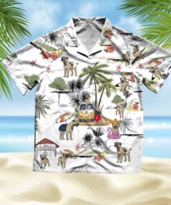 Border Terrier Hawaiian Shirt Hawaii Beach Retro .