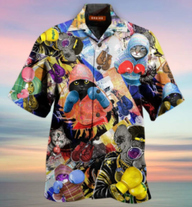 Boxing Cats Hawaiian Shirt- For men and women - Fanshubus