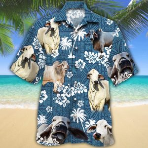 BRAHMAN CATTLE LOVERS HAWAIIAN SHIRT 557488