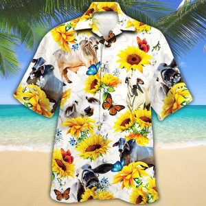 BRAHMAN CATTLE LOVERS HAWAIIAN SHIRT 6 .