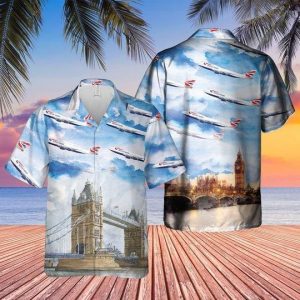 British Airways Plane Hawaiian Shirt | For Men &amp; Women | Adult |- For men and women - Fanshubus