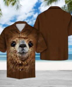 Brown Alpaca Hawaiian Shirt - For Men and Women Fanshubus