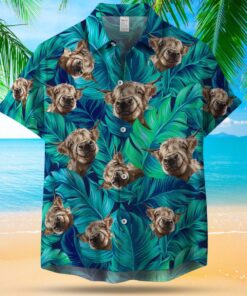 BROWN COW IN THE JUNGLE HAWAIIAN SHIRT