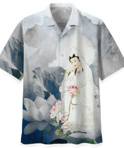 Buddha Hawaiian Shirt Navy (4) - For men and women - Fanshubus