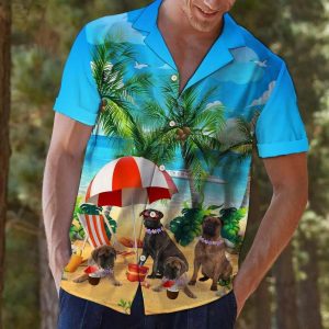 Bullmastiff Beach Summer Colorful Best Hawaiian Shirt - For men and women - Fanshubus