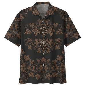Bunch Of Black Grapes Wine Hawaiian Shirt- For men and women - Fanshubus