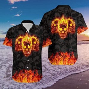 Burning ShirtkullShirt Hawaiian Shirt .