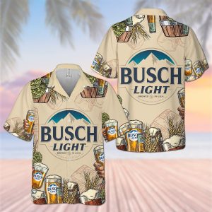 Busch Light All Over Print 3D Hawaiian Shirt- For men and women - Fanshubus
