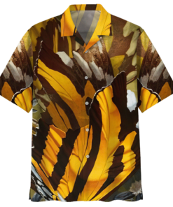 Butterfly Hawaiian Shirt Black (2)- For men and women - Fanshubus