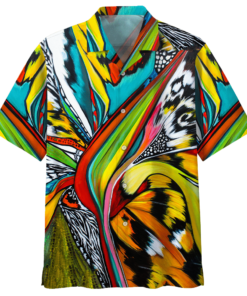 Butterfly Hawaiian Shirt Royal (3)- For men and women - Fanshubus