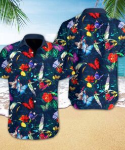 Butterly Flower Hawaiian Shirt- For men and women - Fanshubus