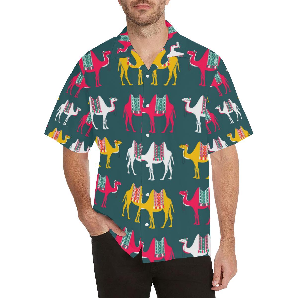 camel_pattern_mens_all_over_print_hawaiian_shirt_5458.jpg