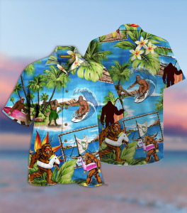 Camping Amazing Bigfoot Hawaiian Shirt - For Men and Women - Fanshubus