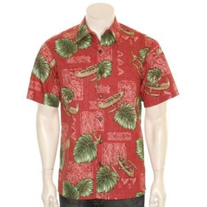 Canoe Reverse Red Unique Design Hawaiian Shirt- For men and women - Fanshubus
