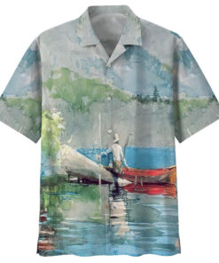 Canoeing Hawaiian Shirt Clothing- For men and women - Fanshubus