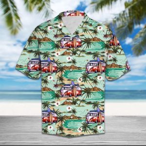 Caravan Beach Hawaiian Shirt - For Men and Women - Fanshubus