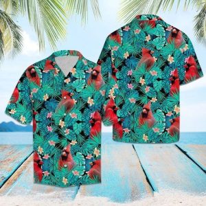 Cardinal Tropical Hawaiian Shirt - For Men and Women - Fanshubus