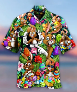 Cartoon Rabbit Hawaiian Shirt- For men and women - Fanshubus