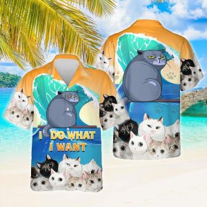Cat. I Do What I Want Hawaiian Shirt - For Men and Women Fanshubus
