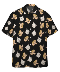 Cat Girl Hawaiian Shirt- For men and women - Fanshubus