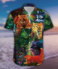 Cat Hawaiian Shirt (10)- For men and women - Fanshubus