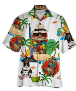 Cat Hawaiian Shirt (12)- For men and women - Fanshubus