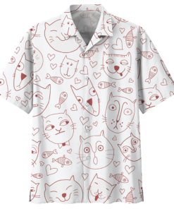 Cat Hawaiian Shirt (18)- For men and women - Fanshubus