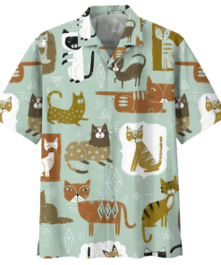 Cat Hawaiian Shirt (19)- For men and women - Fanshubus