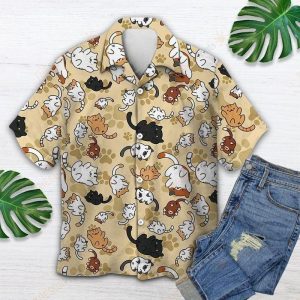 Cat Multicolor Best Design Hawaiian Shirt- For men and women - Fanshubus