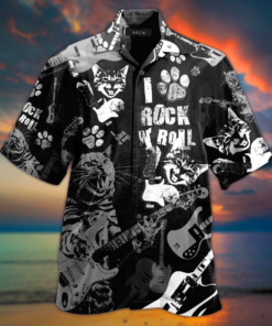 Cat Rock And Roll Hawaiian Shirt - For Men and Women - Fanshubus