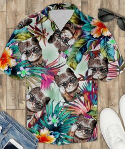 Cat Tropical Hawaiian Shirt