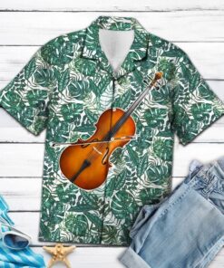 Cello Palm Leaves Green Nice Design Hawaiian Shirt - For men and women - Fanshubus