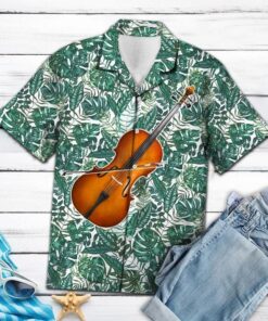 Cello Palm Leaves Tropical Hawaiian Shirt