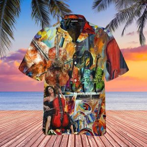 Cello Vintage Cello Jazz Music Hawaiian Shirt- For men and women - Fanshubus
