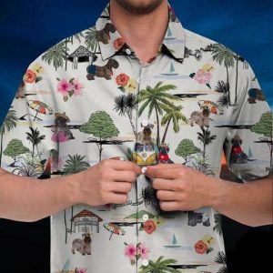 Cesky Terrier Hawaiian Shirt Hawaiian Shirt Hawaii Beach Retro - Fanshubus