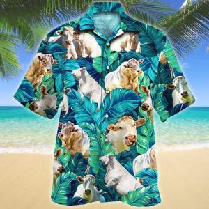 CHAROLAIS CATTLE LOVERS HAWAIIAN SHIRT