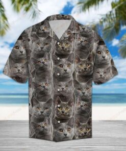 Chartreux Gray Best Design Hawaiian Shirt- For men and women - Fanshubus