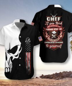 Chef Proud Skull Hawaiian Shirt