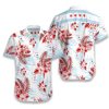 Chicago Proud Red Blue Tropical Unisex Hawaiian Shirts- For men and women - Fanshubus