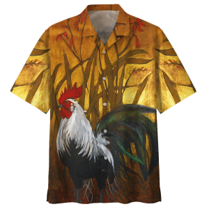 Chicken Hawaiian Shirt Black (3)- For men and women - Fanshubus